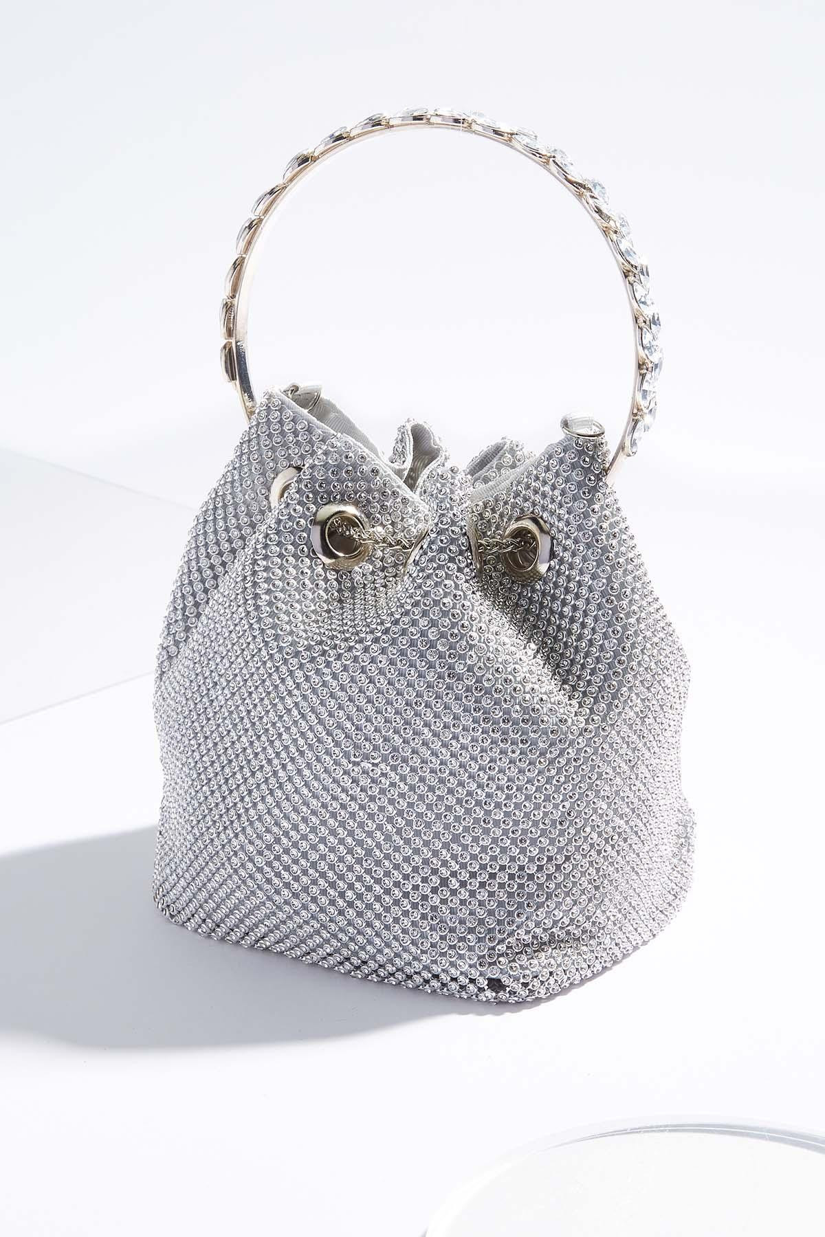 Mini Rhinestone Bucket Wristlet | Cato Fashions