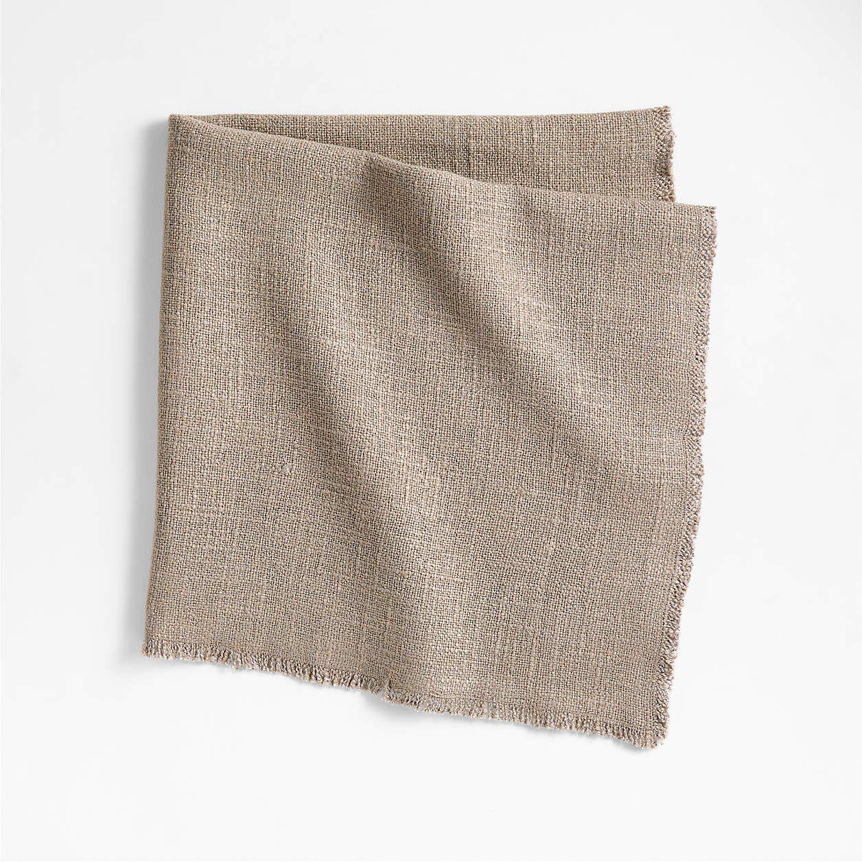 Hudson Clay Taupe Dinner Napkin + Reviews | Crate & Barrel | Crate & Barrel