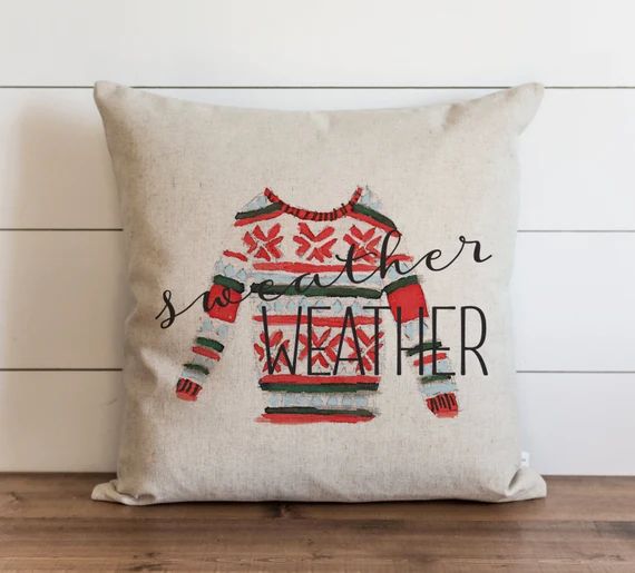 Sweater Weather 20 x 20 Pillow Cover // Christmas // Holiday // Throw Pillow // Gift // Accent Pillo | Etsy (CAD)