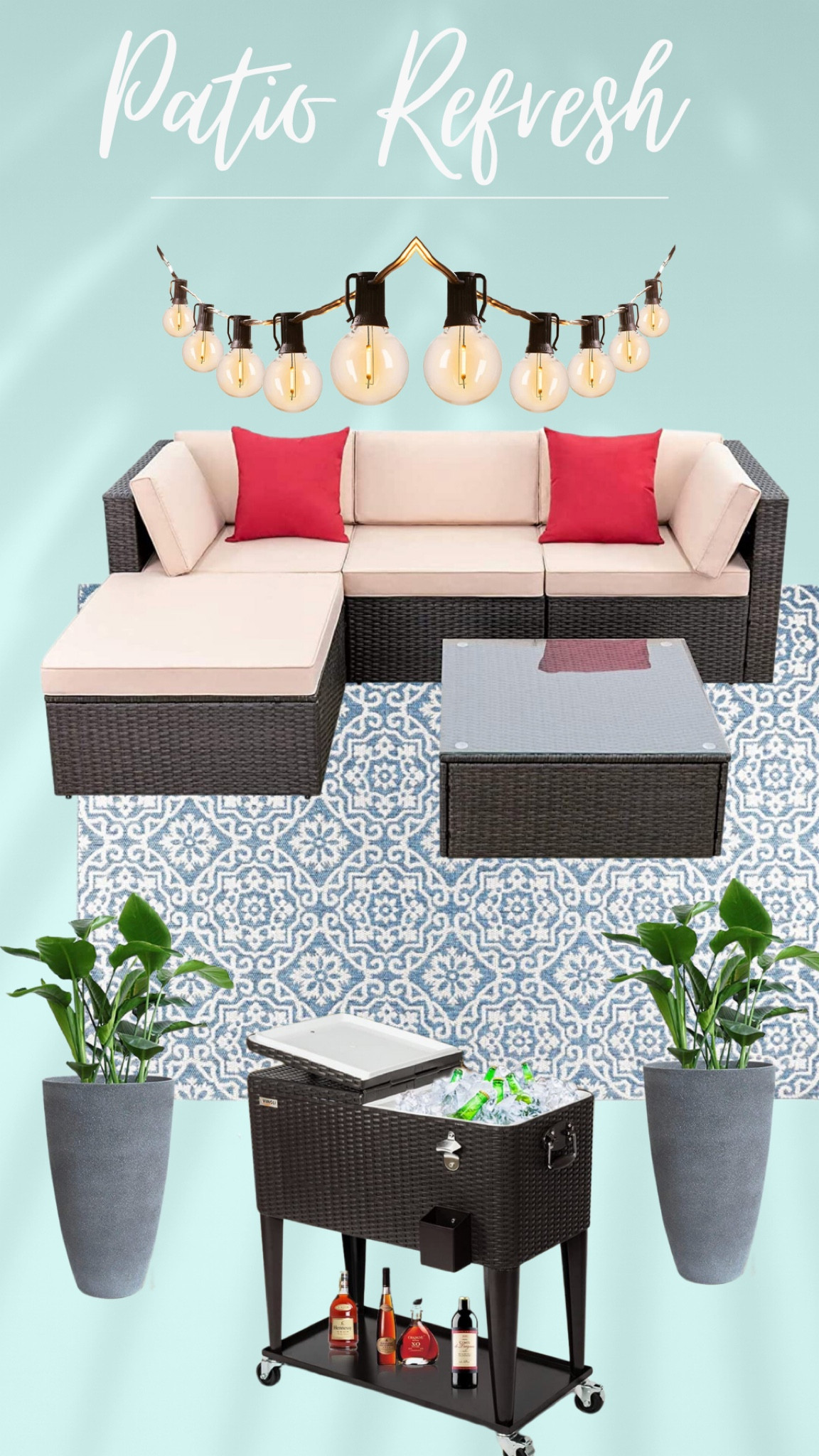 Patio refresh 
Patio furniture 
Outdoor living


#LTKSeasonal #LTKFind #LTKunder100