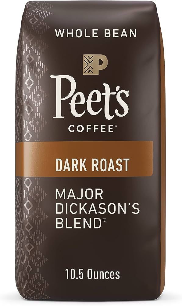 Peet's Coffee, Dark Roast Whole Bean Coffee - Major Dickason's Blend 10.5 Ounce Bag | Amazon (US)