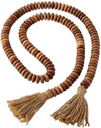 Amazon.com: Mud Pie Wood Bead Garland, Brown : Everything Else | Amazon (US)