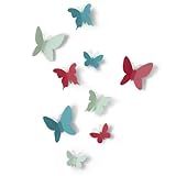 Umbra Mariposa Molded Butterfly Wall Décor, Set of 9, 8.5 oz, Assorted Colors | Amazon (US)