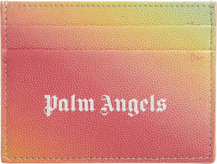 Large Rainbow Caviar Leather Card Holder | Nordstrom
