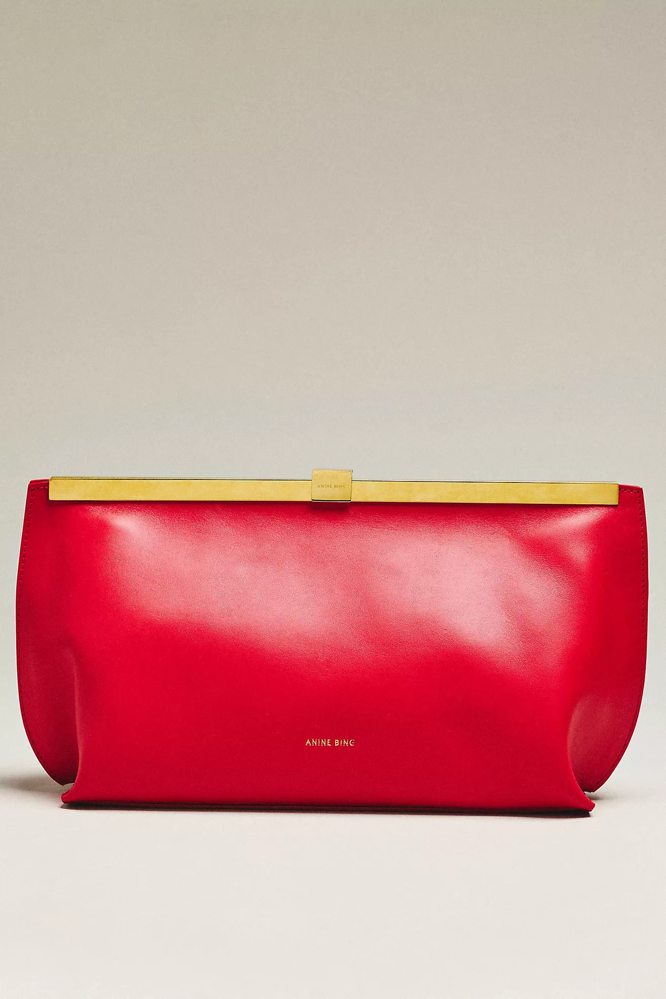 Anine Bing Annie Leather Clutch | Anthropologie (US)