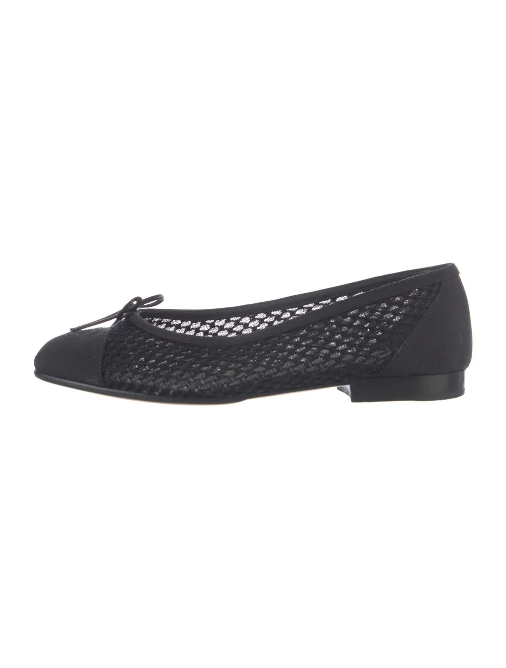 Interlocking CC Logo Mesh Ballet Flats | The RealReal
