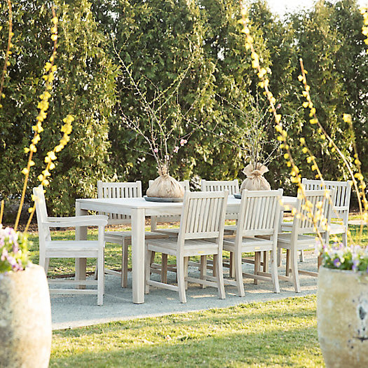 Vista Slatted Teak Dining Table | Terrain
