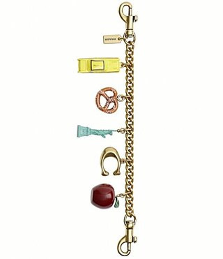 COACH New York City Motif Chain Bag Charm - Gold | Dillard's