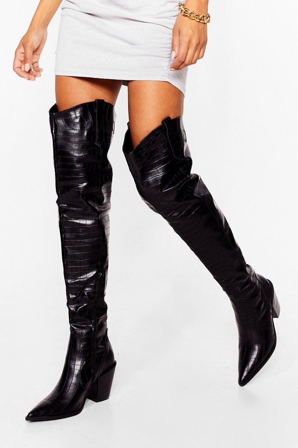 Way Up Thigh Western Thigh-High Boots | NastyGal (US & CA)