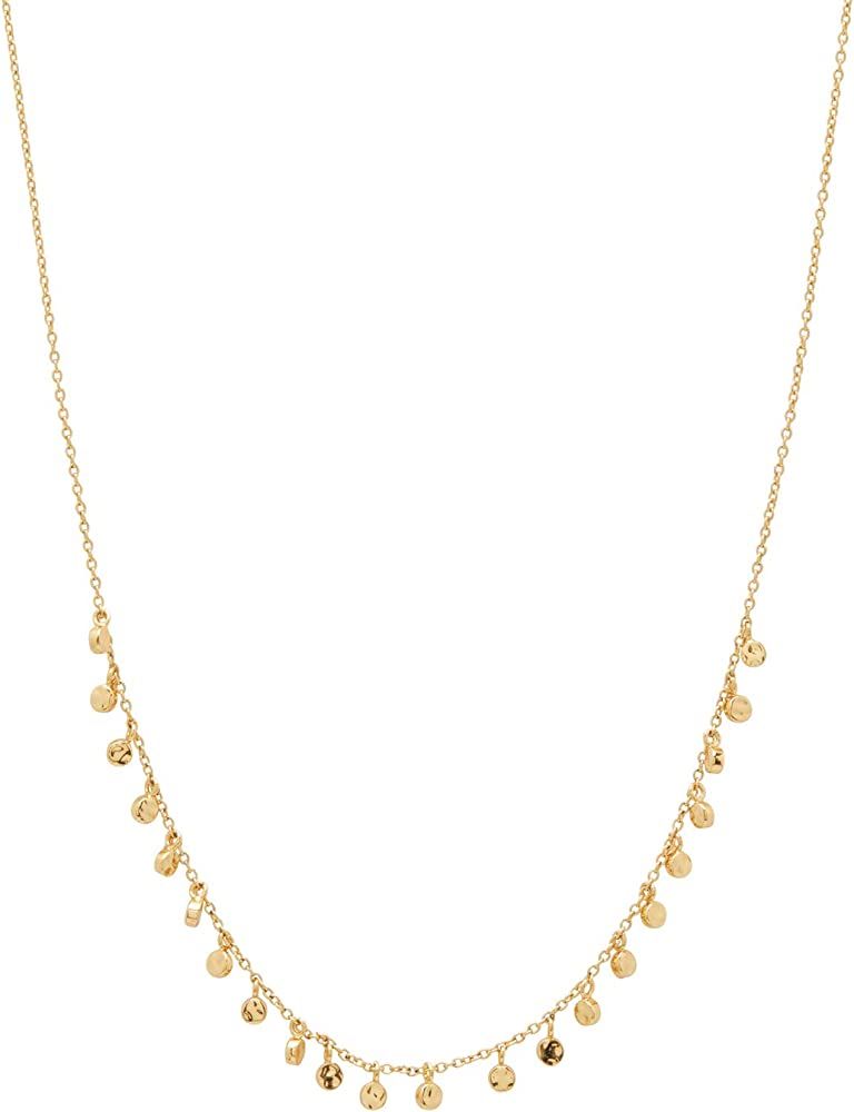 gorjana Women's Chloe Mini Necklace, 18k Gold or Silver Plated, Strand Chain w/ Tiny Hammered Disc C | Amazon (US)