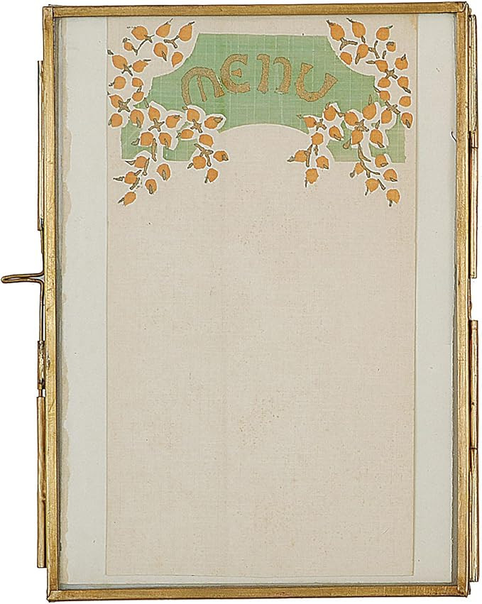 Creative Co-Op Brass & Glass Photo Frame with Gold Finish & Hinged Opening | Amazon (US)