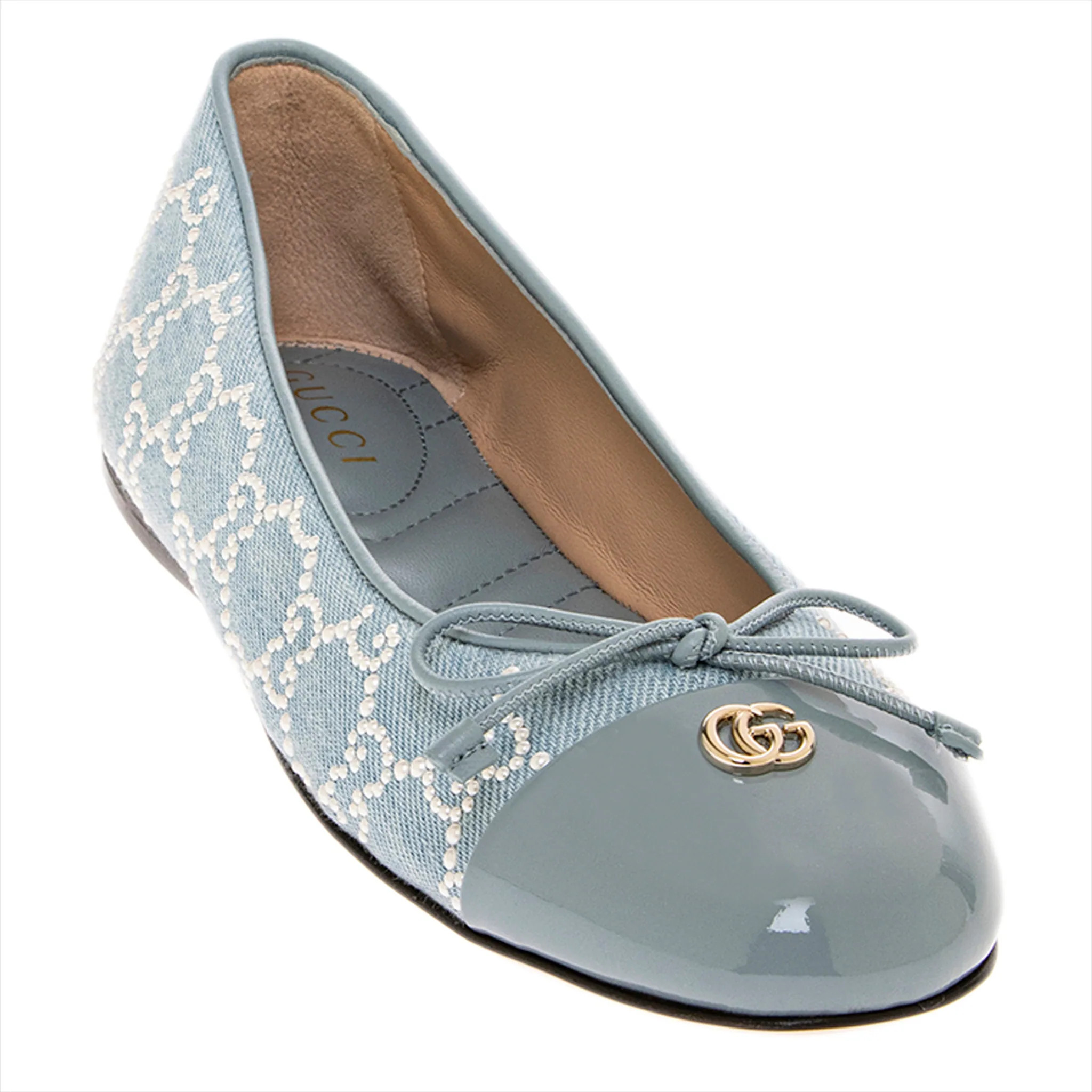Gucci GG Embellished Ballet Flats | Overstock