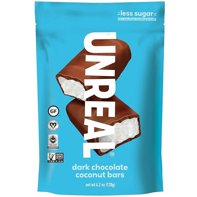 Unreal, Coconut Bars Dark Chocolate, 4.2 Ounce | Amazon (US)