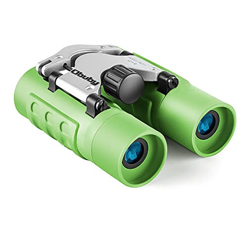 Obuby Real Binoculars for Kids Gifts for 3-12 Years Boys Girls 8x21 High-Resolution Optics Mini Compact Binocular Toys Shockproof Folding Small Telescope for Bird Watching,Travel, Camping, Light Green | Amazon (US)