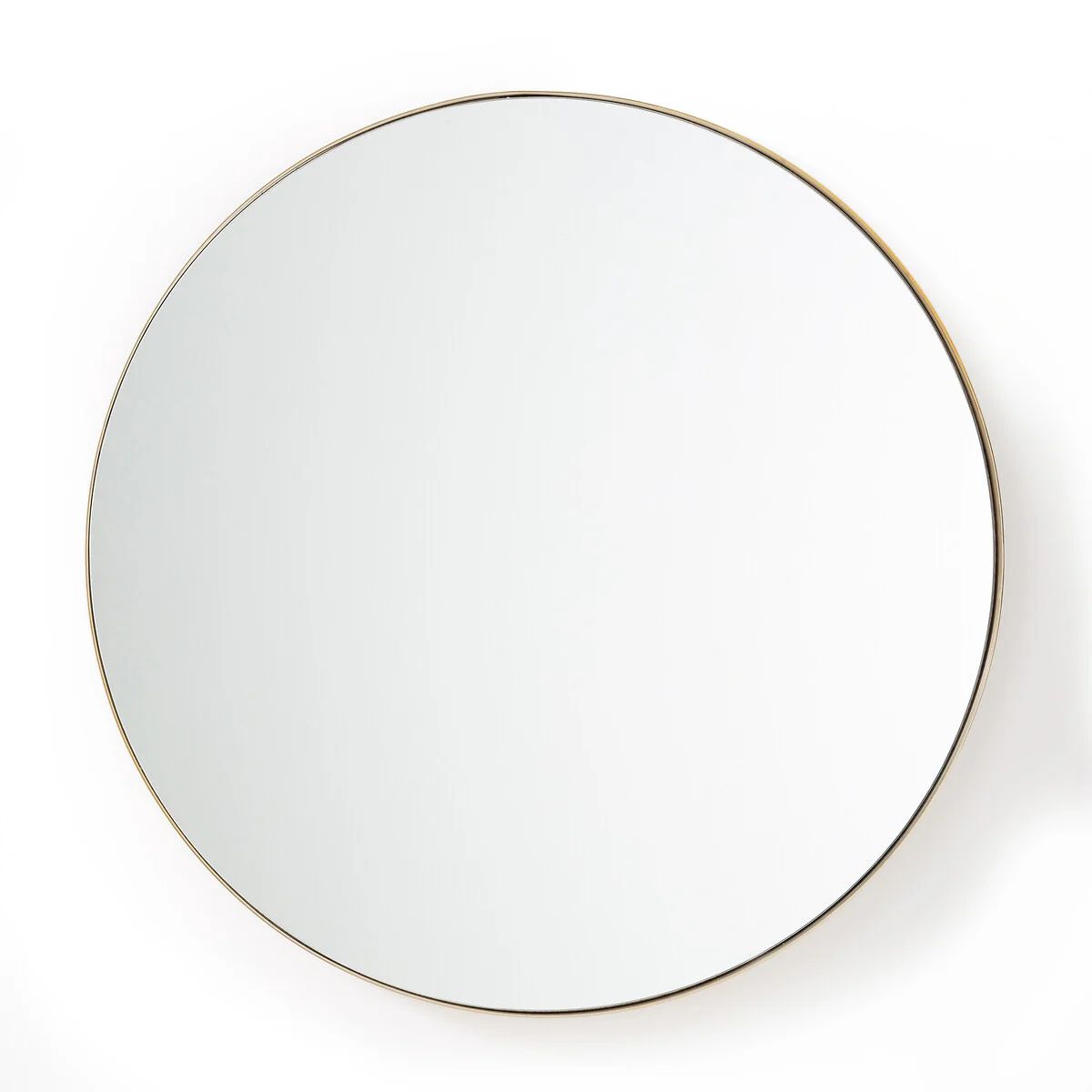 Iodus Round Mirror with Brass Frame, 90cm | La Redoute (UK)