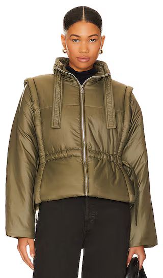 Shiny Quilt Vest Jacket in Kalamata | Revolve Clothing (Global)