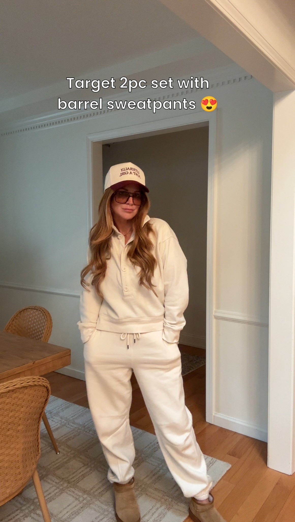 The coziest 2 piece set from Target with barrel sweatpants and a mock neck cropped sweatshirt. Yes, please! Paired with a trucker hat and Ugg boots.

Size S in pants, but size M in the top for a little more room.

Target set | Fall set | Fall cozies | Sweatpants set | Fall sweatpants | Barrel sweatpants | Target sweats

#LTKSaleAlert #LTKStyleTip #LTKFindsUnder50