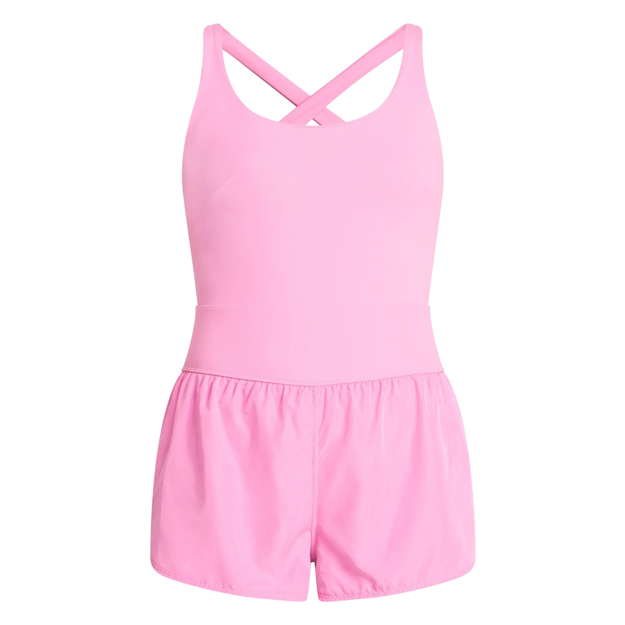 Avia Women's Cross Back Active Buttersoft Romper, Sizes XS-4X | Walmart (US)