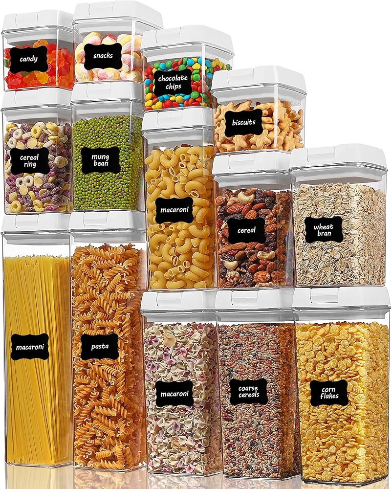 Vtopmart 14 PCS Airtight Food Storage Containers Set, BPA Free Plastic Kitchen Pantry Organizer, ... | Amazon (US)