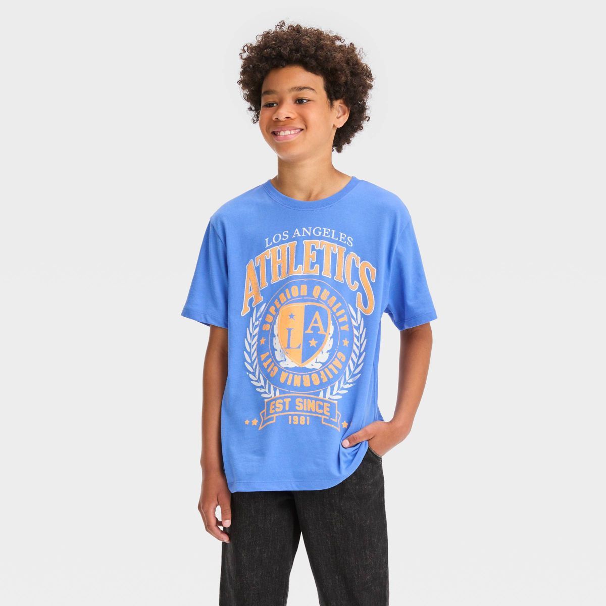 Boys' LA Athletics Short Sleeve Graphic T-Shirt- art class™ Blue | Target