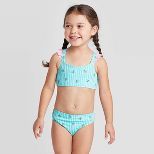 Toddler Girls' Seashell  Ruffle Strap Bikini Set - Cat & Jack™ Blue | Target