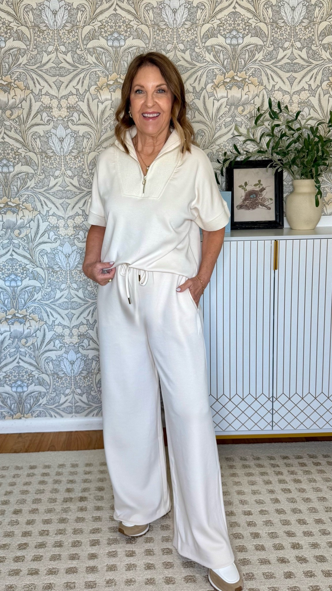 Splendid x Cellajane lounge set. I'm wearing size Xs in both.  The set is so soft and feels incredible.  Wear this at home or on vacation.

#LTKOver40 #LTKSeasonal #LTKPetite