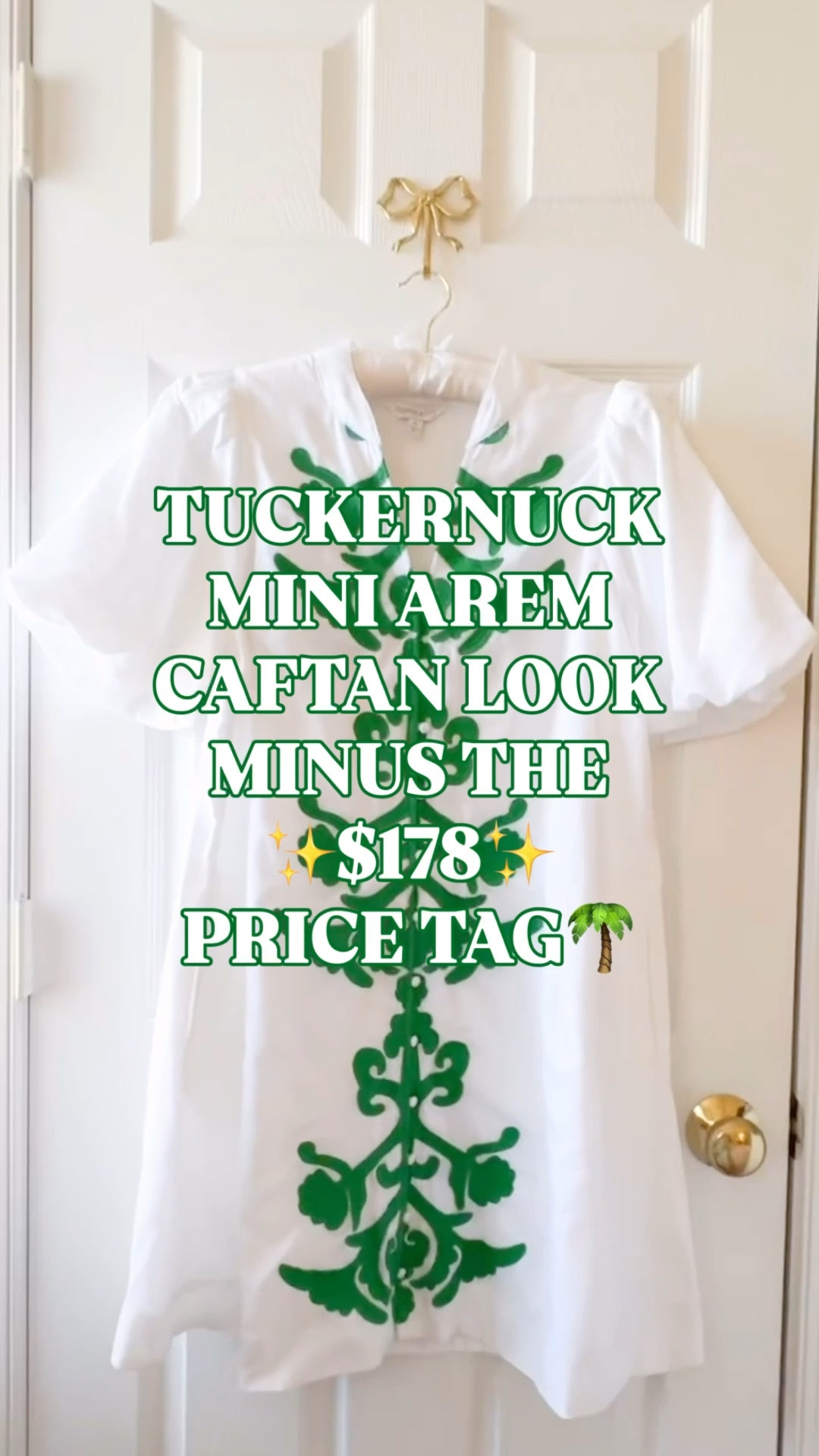 The White Dress With Green Embroidery That Makes Every Room Stop. 🌿

There is a version of this dress that costs $178 at Tuckernuck. And then there is this one — the affordable version that captures the exact same energy and the exact same moment for a fraction of the price.

The white with green botanical embroidery running down the front panel. The embroidery is the whole conversation. It is the detail that makes this dress look like it was chosen deliberately and expensively because that combination of crisp white and fresh green reads exactly like the kind of dress you find at a boutique on Worth Avenue and talk about for the rest of the trip.

Split neck. Button front. Flutter elbow sleeves. 36 inches long. Lightweight and unlined. Machine washable.

If you are searching for:
white embroidered dress women
green embroidery dress women
caftan mini dress women
spring dress women
Kentucky Derby dress women
garden party dress women
bridal shower dress women
resort dress women
vacation dress women
Tuckernuck look for less
This is the one. 🌿

She earns every compliment. Belk delivers her to your door.

Tuckernuck look for less, Tuckernuck Arem Caftan look for less, Tuckernuck dupe, white embroidered dress women, green embroidery dress, embroidered dress women, caftan dress women, mini caftan dress, flutter sleeve dress women, split neck dress women, spring dress women, spring dresses, Kentucky Derby dress women, Kentucky Derby outfit women, garden party dress women, bridal shower dress women, baby shower dress women, vacation dress women, resort dress women, resort wear women, vacation outfits beach, preppy spring dress, white dress women, white spring dress, white summer dress, Belk fashion finds, affordable embroidered dress, feminine spring dress, brunch outfit women, date night dress women, summer dress women
#LTKFindsUnder100 #ltkfindsunder50 #derbydress #kentuckyderby #tuckernuck #lookforless #springdress 

#LTKSeasonal #LTKSaleAlert #LTKWedding