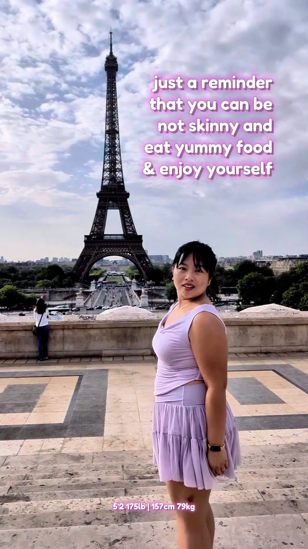 Dress for yourself - you don't have to wait for an "after" self! So glad I decided to wear colors like this lavender. This skort is size M. Usually I wear larger but I find it quite stretchy and forgiving. And these across? I've been living in them in Paris. Comfy but still chic

#LTKMidsize #LTKPetite #LTKTravel