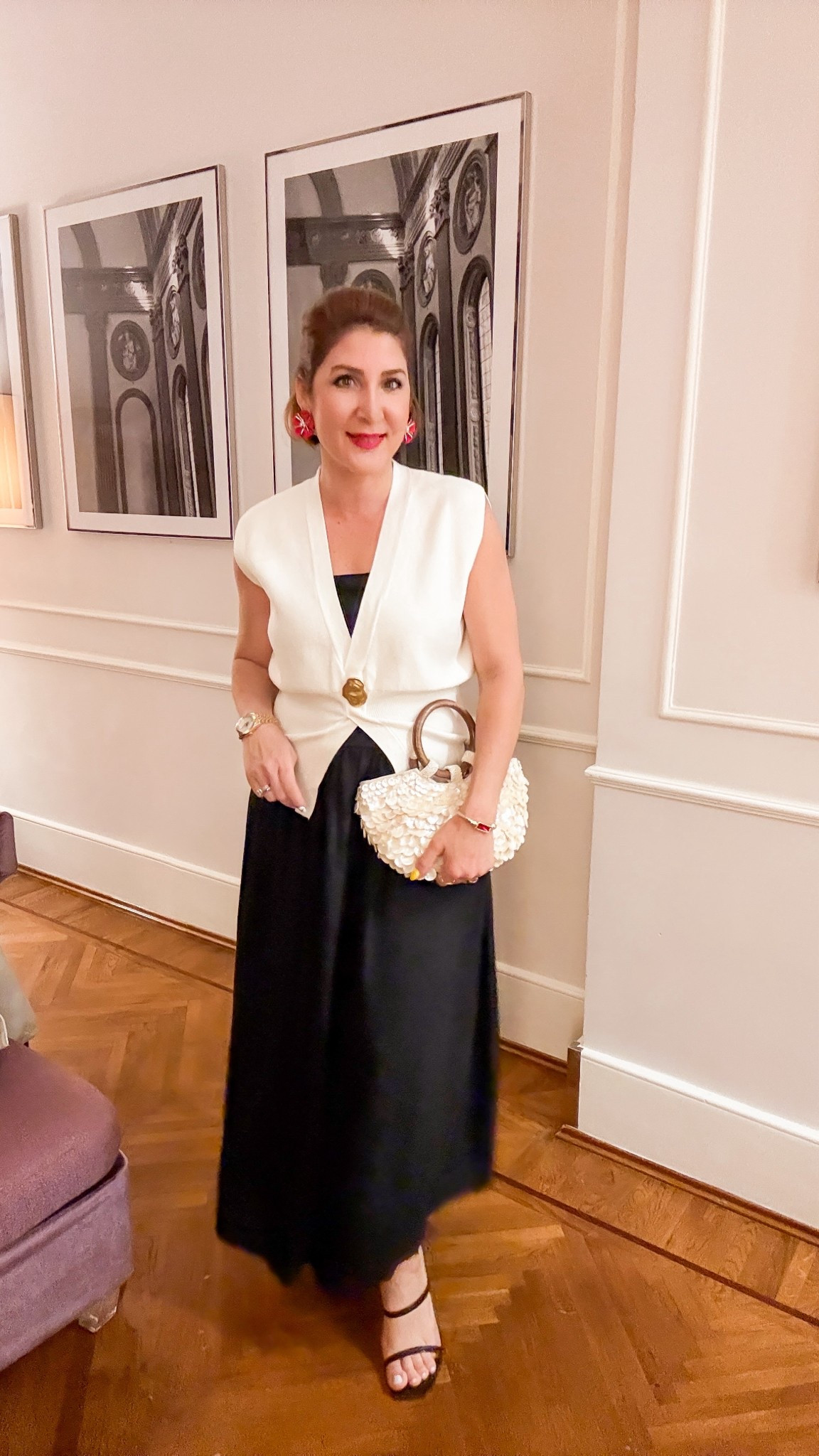 Last look for Florence. Dress from
Target, vest from Commense 