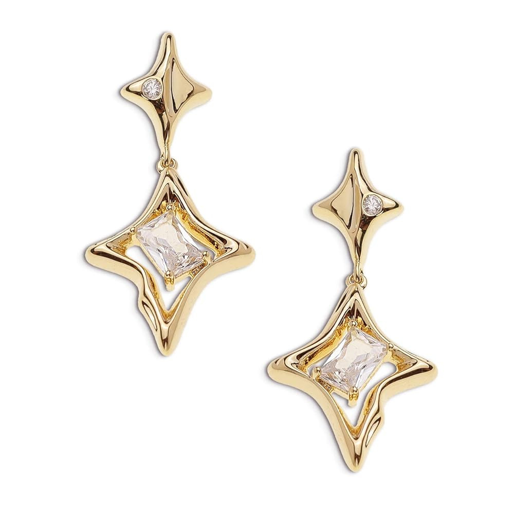 Sonateomber Star Drop Dangle Earrings for Women Trendy Unique Sparkly Rhinestone Stud Fashion Jew... | Amazon (US)