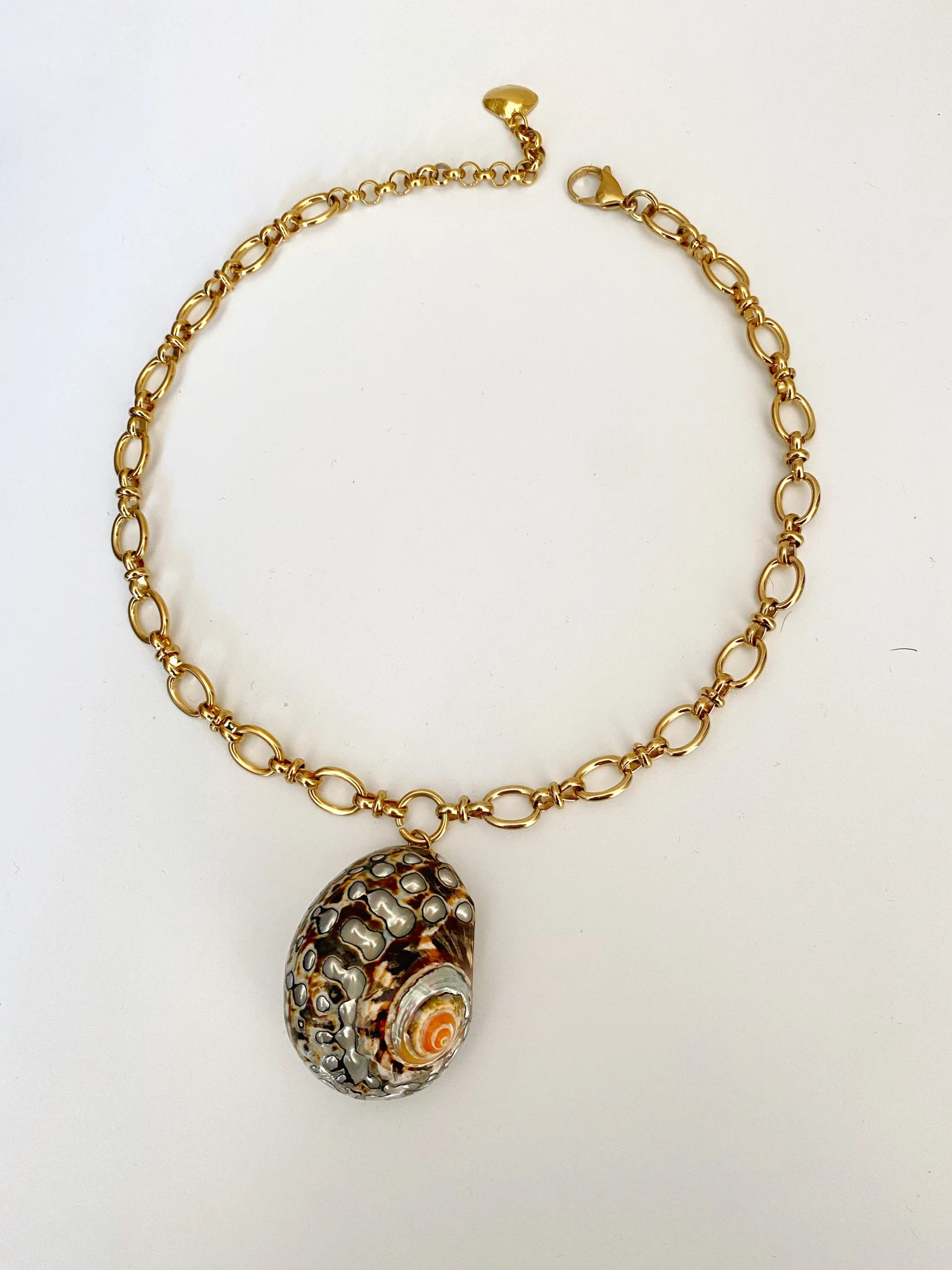 Large shell pendant necklace, giant huge shell necklace, mermaid necklace, summer beach jewelry | Etsy (US)