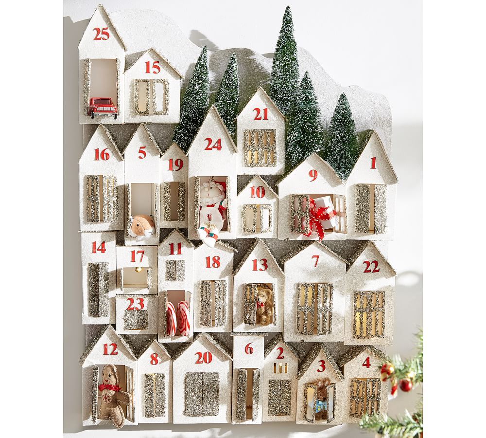 Red Stocking Wool Advent Calendar | Pottery Barn (US)