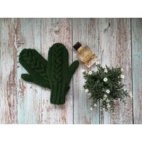 Hand Knit Woman Mittens, Wool Winter Gloves, Knitted Green Cozy Mittens For | Etsy (US)