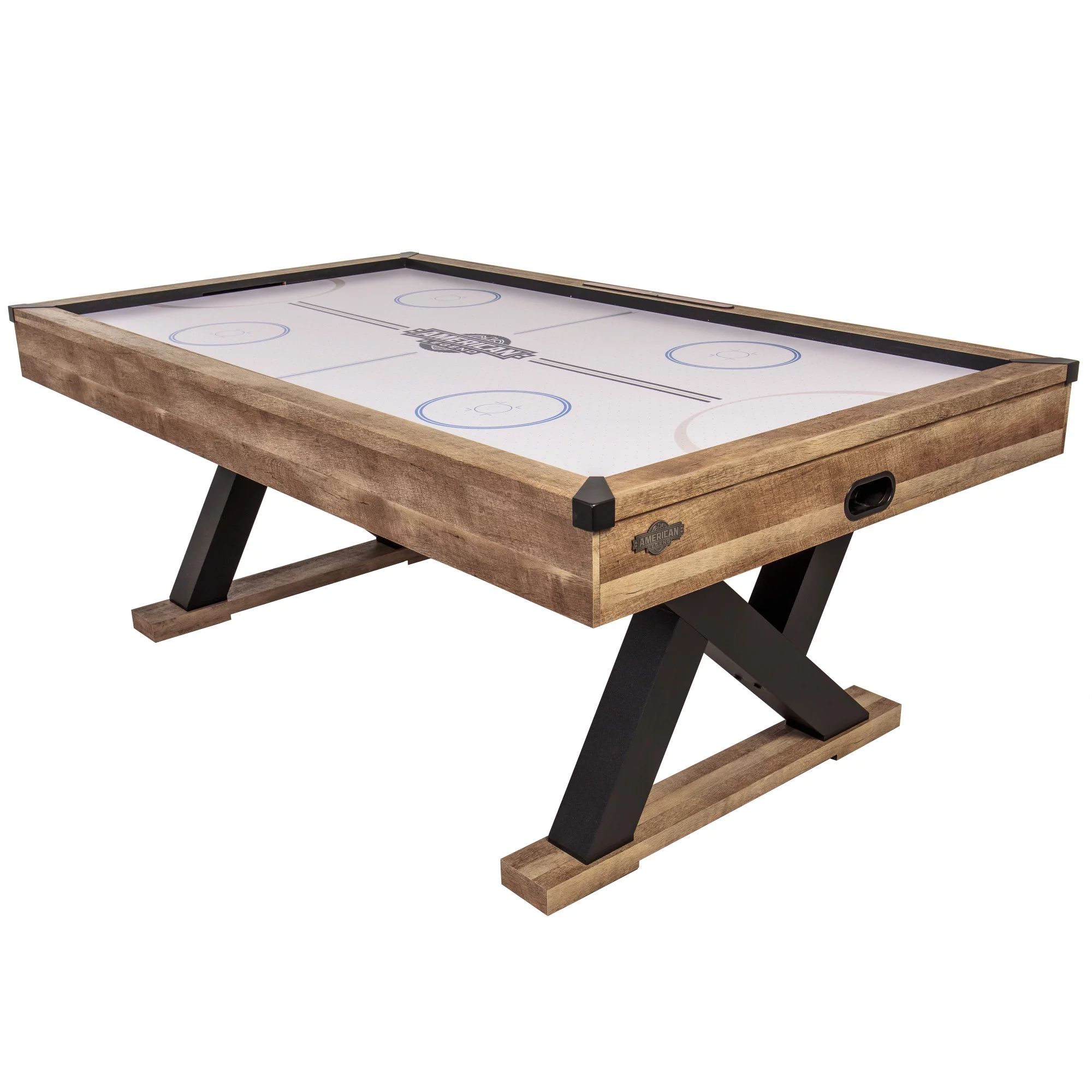 American Legend Kirkwood 84” Air Powered Hockey Table with Rustic Wood Finish, K-Shaped Legs an... | Walmart (US)