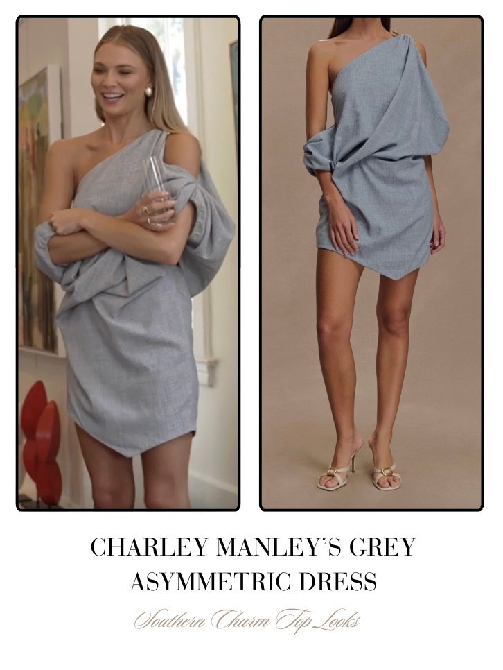 Charley Manley’s Grey Asymmetric Dresss