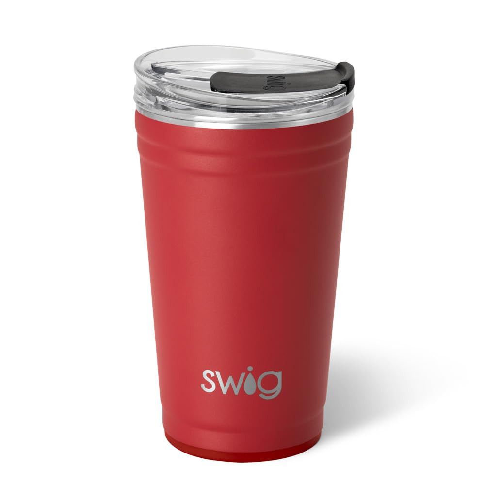 Swig Life 24oz Party Cup, Stackable Insulated Travel Coffee Tumbler with EZ Slider Lid, Cup Holde... | Amazon (US)