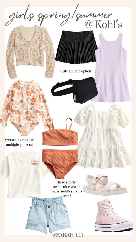 Cute summer & spring finds for girls! A lot of these come in baby, toddler and big kid sizing! Neutral swimwear, kids athleisure, sandals and daisy high-top converse  

#LTKkids #LTKSeasonal #LTKfamily