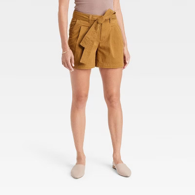 Women's High-Rise Pleat Front Shorts - A New Day™ | Target