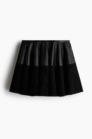 H & M - Leather Mini Circle Skirt - Black | H&M (US + CA)