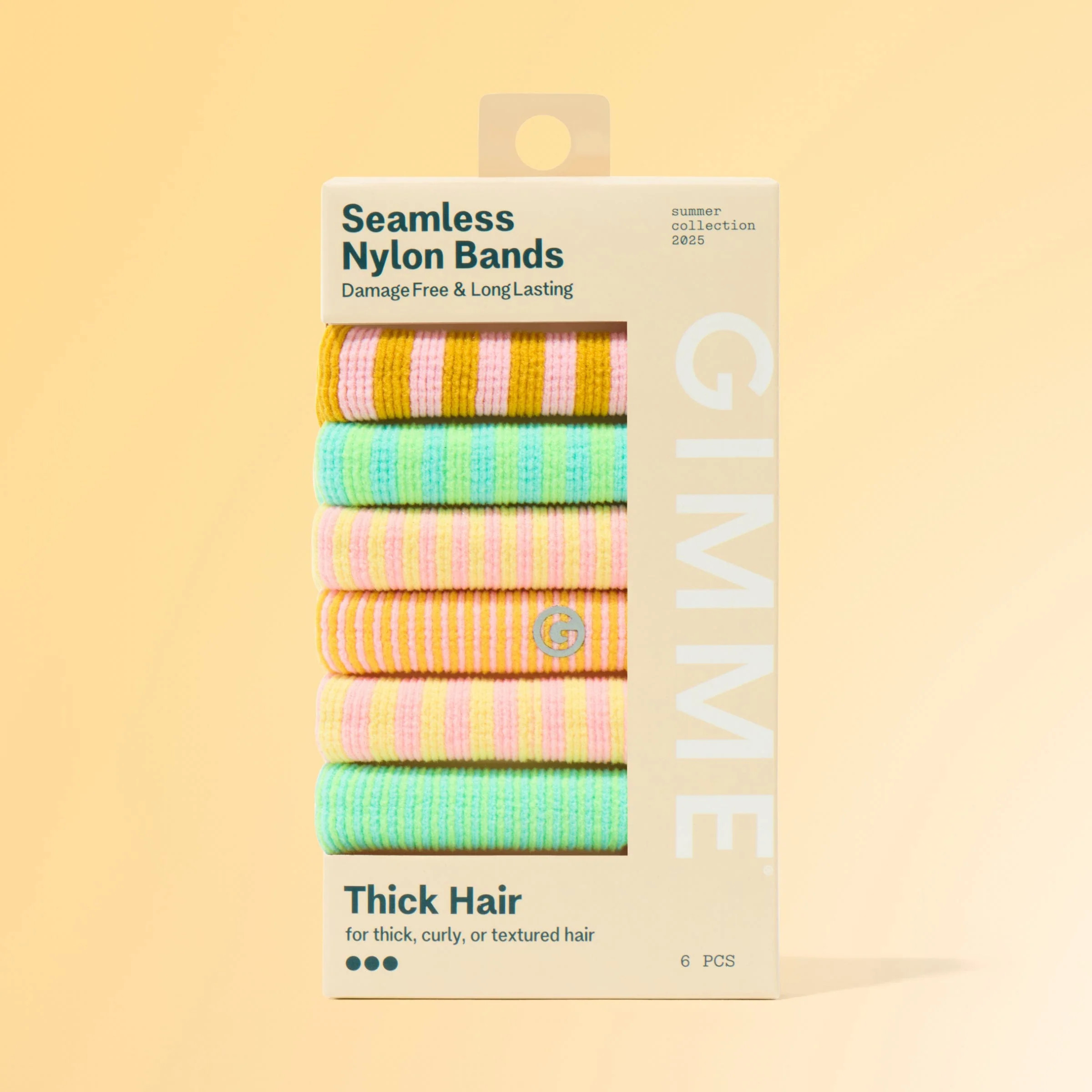 Seamless Nylon Bands Thick Fit Summer Stripe | GIMME BEAUTY