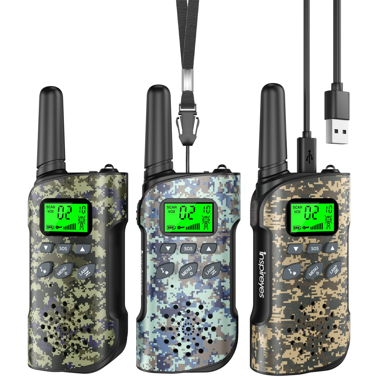 Walkie Talkies for Kids Rechargeable,Toys for Boys and Girls Ages 3-12, 3 Pack Long Range 2-Way Radios, Birthday Gifts,Christmas Stockings, Outdoor Play, Family Games, Hiking Camping Gear | Amazon (US)