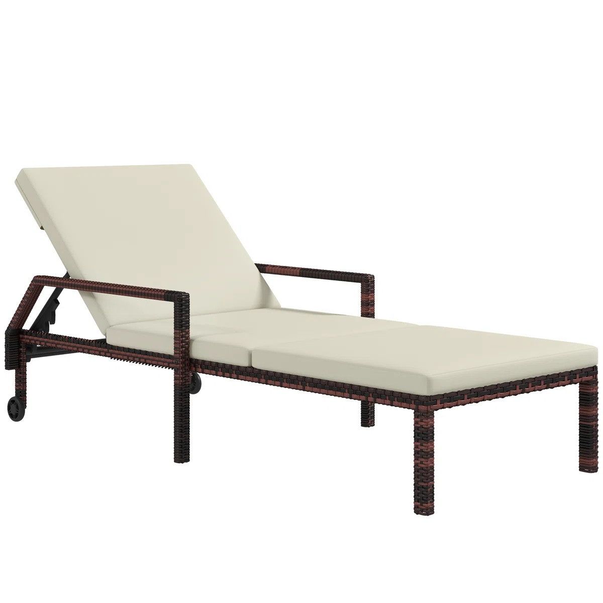 Abrea 200cm Long Reclining Single Chaise with Cushions | Wayfair UK