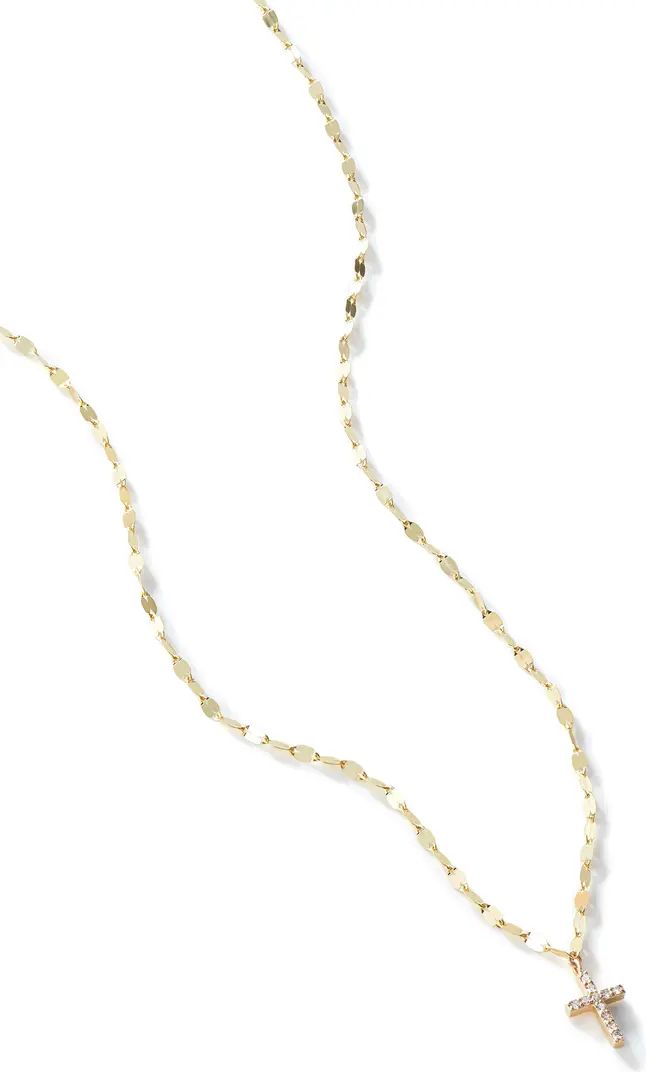 Flawless Mini Diamond Cross Pendant Necklace | Nordstrom