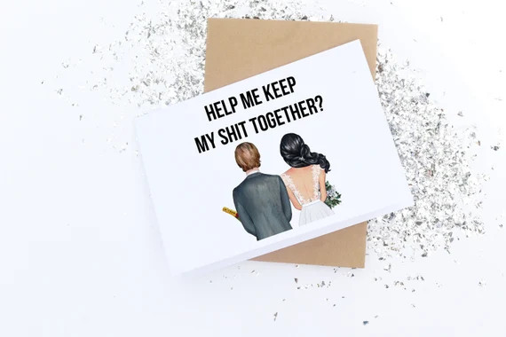 Help Me Keep My Shit Together  Bridesman Card  Man of Honor | Etsy | Etsy (US)