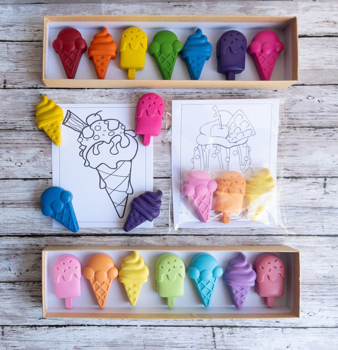 Ice Cream Crayon Gift Set, Birthday Party Favor, Kids Wedding Favor, Stocking Stuffer, Easter Bas... | Etsy (US)