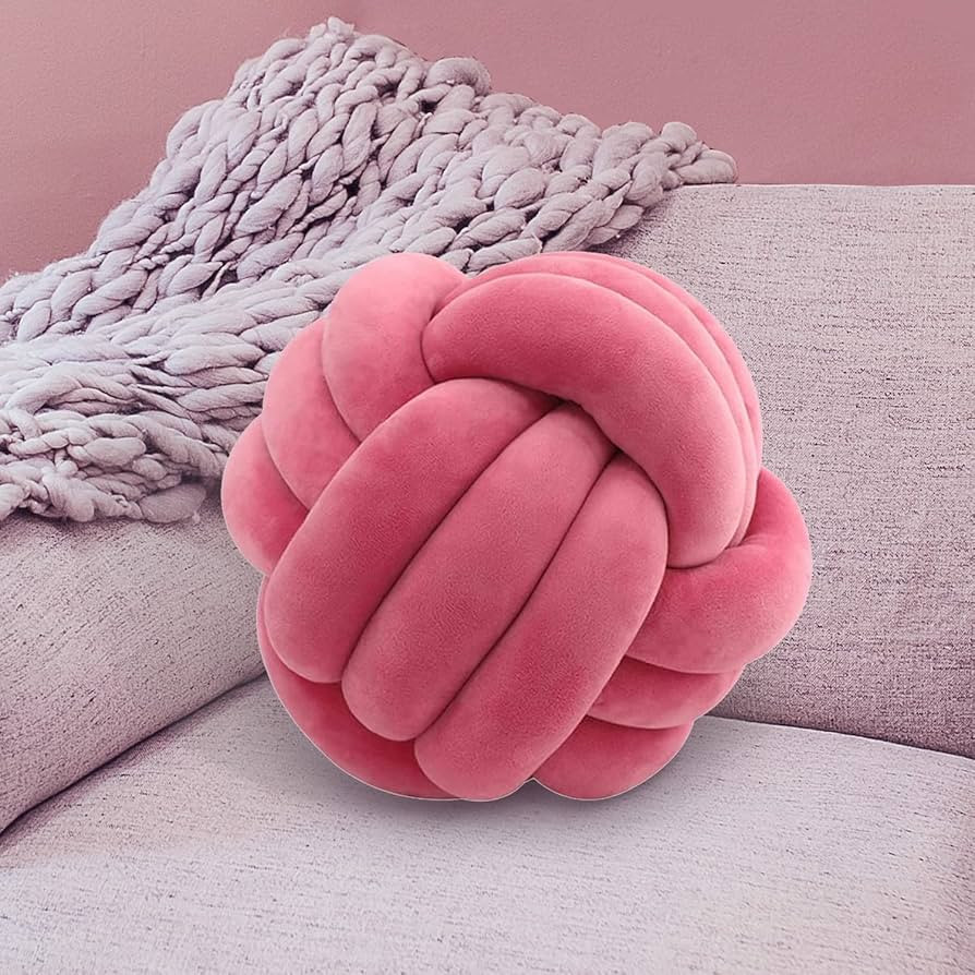 Aoruisen Soft Knot Ball Pillows, Knotted Plush Throw Pillow Cushion Round Throw Knot Pillow Handm... | Amazon (US)