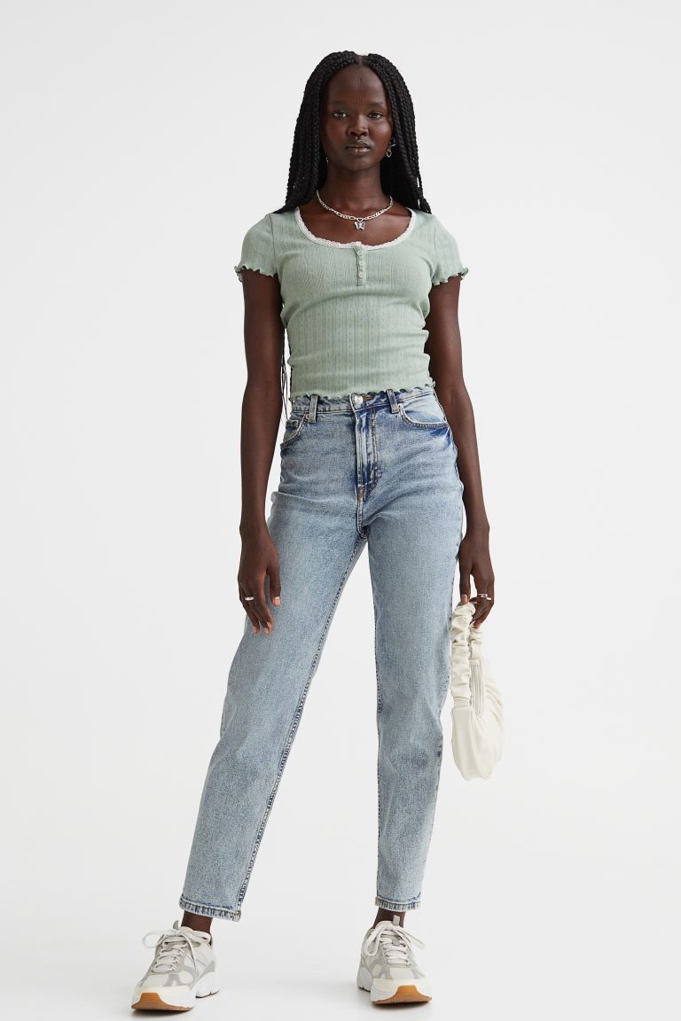 Mom Loose-fit High Ankle Jeans | H&M (US)