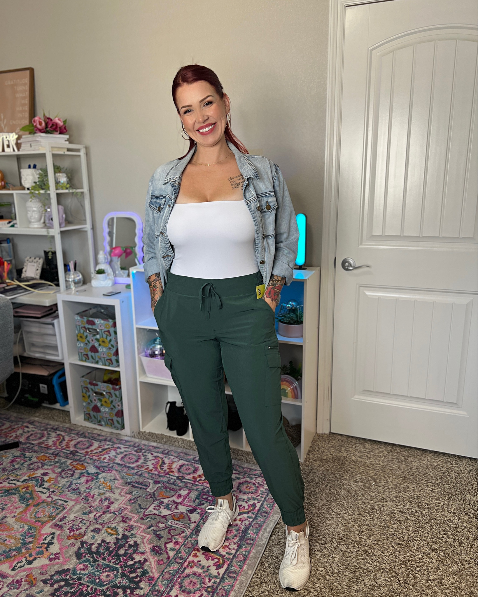 Target in motion joggers 😍 let me tell you— you will have PLENTY on pockets in these pants! 😉 the material is also very nice! Not too thick, but not too thick that you can see through them. I am 5’6” and they hit me right at the ankle (I am wearing a large). So if you’re a tall girl, these might not fit the best in length.

#LTKMidsize #LTKFitness #LTKActive