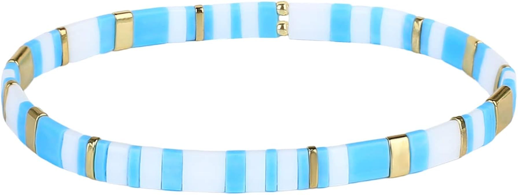 KELITCH New Womens TILA Beads Strand Bracelet Handmade Stack Friendship Stretch Bracelets Candy C... | Amazon (US)