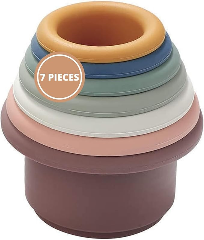 Stacking Cups for Boys & Girls LoveyLu – 7 Piece Stacking Toy for Babies | Silicone Nesting Cup... | Amazon (US)